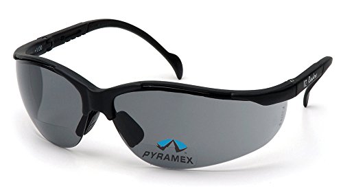 Pyramex V2 Readers Safety Eyewear, Gray +1.5 Lens With Black